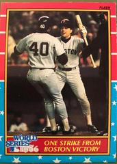 1986 World Series One Strike From Boston Victory Baseball Cards 1987 Fleer World Series Prices