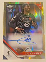 Amadou Onana [Gold Lava Refractor] Soccer Cards 2021 Topps Chrome UEFA Champions League Autographs Prices