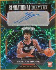 Shaedon Sharpe [Choice Green] #SS-SR Basketball Cards 2022 Panini Prizm Sensational Signatures Prices