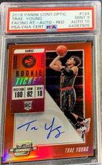 Trae Young [Autograph Red] #124 Basketball Cards 2018 Panini Contenders Optic Prices