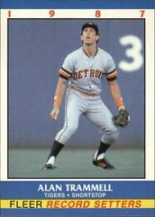 Alan Trammell Baseball Cards 1987 Fleer Record Setters Prices
