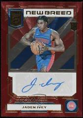 Jaden Ivey [Red] #NB-JIV Basketball Cards 2022 Panini Donruss Elite New Breed Autographs Prices