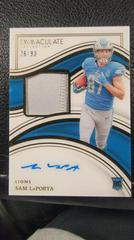 Sam LaPorta #24 Football Cards 2023 Panini Immaculate Signature Patch Rookie Prices