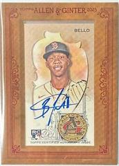 Brayan Bello Baseball Cards 2023 Topps Allen & Ginter Mini Framed Autographs Prices