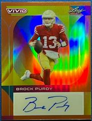 Brock Purdy [Prismatic Orange] #BA-BP1 Football Cards 2023 Leaf Vivid Autographs Prices