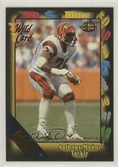 Anthony Munoz [50 Stripe] #7 Football Cards 1991 Wild Card Prices