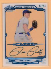Brett Baty [Platinum Foil] #CA-BB2 Baseball Cards 2019 Leaf Trinity Clear Autograph Prices