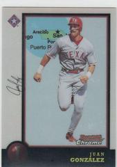 Juan Gonzalez [Refractor] #66 Baseball Cards 1998 Bowman Chrome International Prices