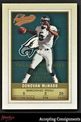 Donovan McNabb [Second Row] #5 Football Cards 2002 Fleer Authentix Prices