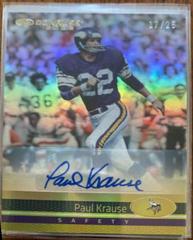 Paul Krause [Autograph] #5 Football Cards 2022 Panini Donruss Retro 2002 Prices