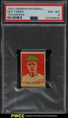 Red Faber Baseball Cards 1923 German Baseball Transfers Prices