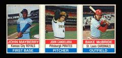 Bake McBride, John Candelaria, John Mayberry [Hand Cut Panel] Baseball Cards 1976 Hostess Prices