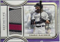 Charlie Blackmon Baseball Cards 2022 Topps Definitive Jumbo Relic Collection Prices