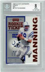Peyton Manning [Autographed Red] #87 Football Cards 1998 Playoff Contenders Ticket Prices