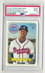 Ronald Acuna Jr. [Blue Name Text Error] #580 Baseball Cards 2018 Topps Heritage Prices