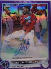 Jazz Chisholm Jr. [Purple] #CVA-JCJ Baseball Cards 2022 Topps Chrome Veteran Autographs Prices