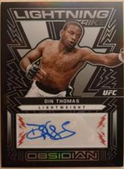 Din Thomas [Red] #OL-DTH Ufc Cards 2023 Panini Chronicles UFC Obsidian Lightning Strike Signatures Prices