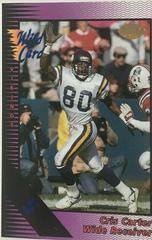 Cris Carter [5 Stripe] Football Cards 1992 Wild Card Field Force Prices