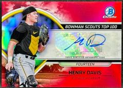 Henry Davis [Autograph Red] Baseball Cards 2023 Bowman Scouts Top 100 Prices