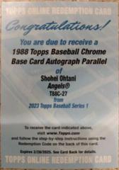 Shohei Ohtani [Autograph] #T88C-27 Baseball Cards 2023 Topps Silver Pack 1988 Chrome Prices