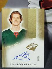 Adam Beckman [Gold Autograph] #2022-AB Hockey Cards 2021 Upper Deck The Cup Rookie Class of 2022 Prices