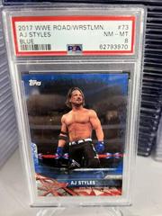 AJ Styles [Blue] #73 Wrestling Cards 2017 Topps WWE Road To Wrestlemania Prices