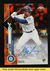 Kyle Lewis [Orange Wave Refractor] #RA-KL Baseball Cards 2020 Topps Chrome Rookie Autographs Prices