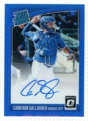 Cameron Gallagher [Blue] Baseball Cards 2018 Panini Donruss Optic Rated Rookie Signatures Prices