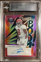 Christian Harris [Pink] Football Cards 2022 Leaf Valiant Autographs Here Comes the Boom Prices