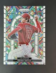 Shohei Ohtani [White Wave Prizm] Baseball Cards 2022 Panini Prizm Stained Glass Prices