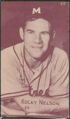 Rocky Nelson [Reddish Brown Tint] #49 Baseball Cards 1953 Canadian Exhibits Prices