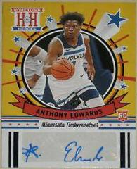 Anthony Edwards [Blue] Basketball Cards 2020 Panini Chronicles Hometown Heroes Rookie Autographs Prices