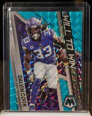 Dalvin Cook [Blue Fluorescent] Football Cards 2022 Panini Mosaic Will to Win Prices