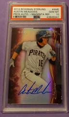 Austin Meadows [Magenta Refractor] #AME Baseball Cards 2014 Bowman Sterling Prospect Autograph Prices
