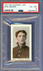Earl Moore Baseball Cards 1911 M116 Sporting Life Prices