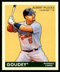 Albert Pujols [Mini Green Back] #178 Baseball Cards 2009 Upper Deck Goudey Prices