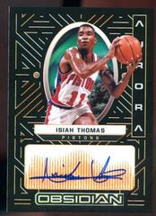 Isiah Thomas [Orange] #AUR-IST Basketball Cards 2021 Panini Obsidian Aurora Autographs Prices