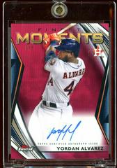 Yordan Alvarez [Red Refractor] #FMA-YA Baseball Cards 2021 Topps Finest Moments Autographs Prices