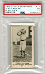 'Chief' Bender Baseball Cards 1916 M101 4 Sporting News Prices