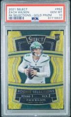 Zach Wilson [Gold] #RS-2 Football Cards 2021 Panini Select Rookie Selections Prices