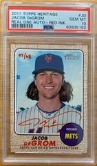Jacob DeGrom [Red Ink] #JD Baseball Cards 2017 Topps Heritage Real One Autographs Prices