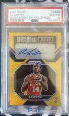 AJ Griffin [Gold] #SS-AG Basketball Cards 2022 Panini Prizm Sensational Signatures Prices