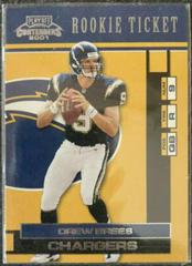 Drew Brees [Sample] Football Cards 2001 Playoff Contenders Prices