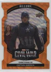 Chris Evans as Captain America [Orange Die Cut] #50 Marvel 2022 Allure Prices