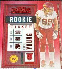 Chase Young [Autograph Red Zone] #102 Football Cards 2020 Panini Contenders Prices