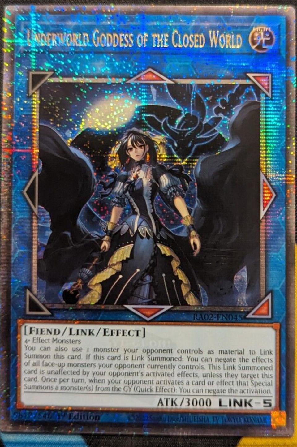 Underworld Goddess of the Closed World [Quarter Century Secret Rare] RA02-EN045 YuGiOh 25th Anniversary Rarity Collection II