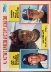 AL Active Victory [D. Sutton, J. Palmer, T. John] #715 Baseball Cards 1984 Topps Tiffany Prices