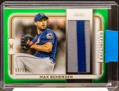 Max Scherzer Baseball Cards 2023 Topps Definitive Patch Collection Prices