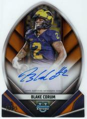 Blake Corum [Orange] Football Cards 2023 Bowman Chrome University Future of Autographs Prices