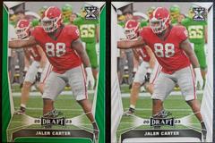 Jalen Carter [Green] #52 Football Cards 2023 Leaf Draft Prices